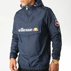 Meilleure affaire 😀 Coupe-Vent Col Zippé Mont 2 Oh SHS06040 Bleu Marine de Ellesse 😀