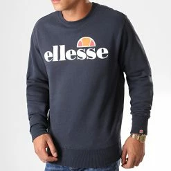 Promo 🎁 Sweat Crewneck Succiso SHC07930 Bleu Marine de Ellesse 🎁