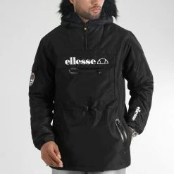 Remise 🔔 Parka Col Zippé Fourrure Paganella SHD09143 Noir de Ellesse 🧨 -Ellesse Soldes ellesse 201775 SHD09143 BLACK 20221104T142959 04