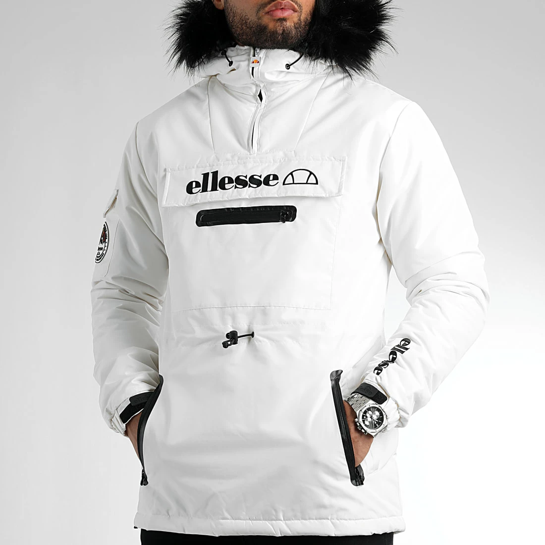 Coupon ✔️ Parka Col Zippé Fourrure Paganella SHD09143 Blanc de Ellesse 🥰 3 Coupon ✔️ Parka Col Zippé Fourrure Paganella SHD09143 Blanc de Ellesse 🥰