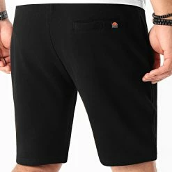 Remise 👏 Short Jogging Bossini Fleece SHS08748 Noir de Ellesse 🎁 -Ellesse Soldes ellesse 210533 SHS08748 BLACK 20200128T170745 04