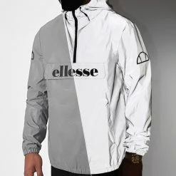 Meilleure affaire 😉 Coupe-Vent Col Zippé Acera SXG09906 Gris Réfléchissant de Ellesse 🥰