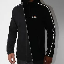 Sortie 🌟 Sweat Zippé Capuche Ornari SXG09896 Noir Réfléchissant de Ellesse 🔔