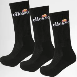 Budget 😉 Lot De 3 Paires De Chaussettes SBGA1569 Noir de Ellesse ✔️