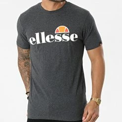 Bon marché 🤩 Tee 👕 Shirt Prado SHC07405 Gris Anthracite Chiné de Ellesse ⭐