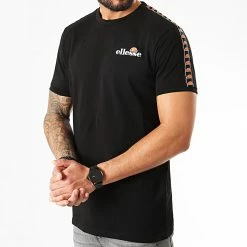 Budget ✨ Tee 👕 Shirt A Bandes Judo SLB10139 Noir de Ellesse 🥰