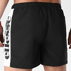 Bon marché 🎁 Short De Bain A Bandes Tamarollo SLB13209 Noir Blanc de Ellesse ⭐ -Ellesse Soldes ellesse 264395 SLB13209 BLACK 20210430T155913 05