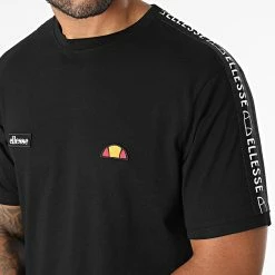 Sortie ⭐ Tee 👕 Shirt Oversize A Bandes Fede SHC05907 Noir de Ellesse ✔️ -Ellesse Soldes ellesse 283172 SHC05907 BLACK 20210908T110025 02