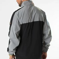 Nouveau 🔥 Veste Outdoor A Bandes Lyran SHK12784 Noir Gris Réfléchissant de Ellesse 😉 -Ellesse Soldes ellesse 283458 SHK12784 BLACK 20210915T161844 04