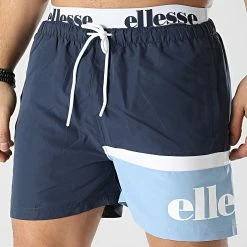 Offres 🔥 Short De Bain Secendo SHM14217 Bleu Clair Bleu Marine de Ellesse 💯