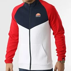 Acheter 😀 Veste Zippée Frivoli SXM14463 Blanc Rouge Bleu Marine de Ellesse 🧨
