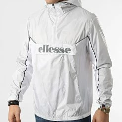 Remise 🤩 Coupe-vent Capuche Creata SXM14473 Beige Blanc de Ellesse 🎉