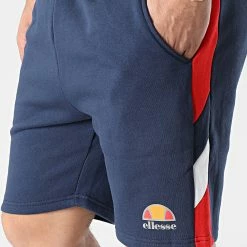 De gros 👍 Short Jogging A Bandes Fresca SXM14470 Bleu Marine de Ellesse 👍 -Ellesse Soldes ellesse 305400 SXM14470 NAVY 20220301T115857 02