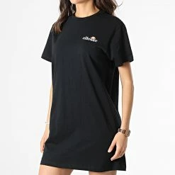 Vente flash 🥰 Robe Tee 👕 Shirt Femme Adore Noir de Ellesse ⭐