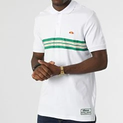 Acheter 🧨 Polo A Manches Courtes Doppio SHN15016 Blanc de Ellesse 🎁