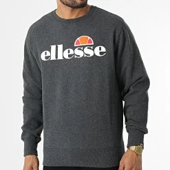 Acheter 🧨 Sweat Crewneck Succiso Gris Anthracite Chiné de Ellesse 😀