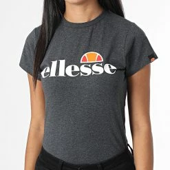 Sortie 😀 Tee 👕 Shirt Femme Hayes Gris Anthracite Chiné de Ellesse 😍 -Ellesse Soldes ellesse 333798 SGK11399 DARK GREY MARL 20220906T145053 03