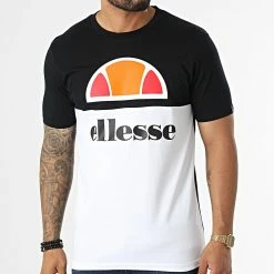 Offres 🛒 Tee 👕 Shirt Arbatax Noir Blanc de Ellesse ✔️