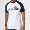 Tout neuf ✨ Tee 👚 Shirt Raglan Corp Blanc Bleu Marine de Ellesse ⭐ -Ellesse Soldes ellesse 333806 SHM12467 WHITE NAVY 20220826T143708 01