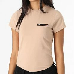 Coupon 👏 Tee 👕 Shirt Slim Femme Sidonia Marron de Ellesse 😍