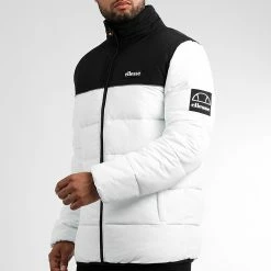 Vente flash ⭐ Doudoune Phadra SLB17767 Blanc Noir de Ellesse ⌛