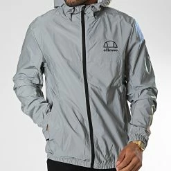 Bon marché 😀 Veste Zippée Capuche Moralez SXG13654 Gris Réfléchissant de Ellesse 🎁 -Ellesse Soldes ellesse 341211 SXG13654 REF 20221013T151541 03