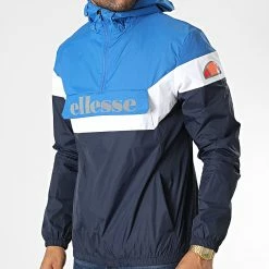 Acheter 👏 Coupe-Vent Capuche Hunderi SXP15828 Bleu Marine Bleu Roi de Ellesse ❤️