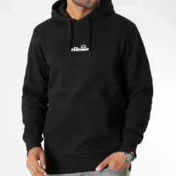 Grosses soldes 🎁 Sweat Capuche Pershuta SHP16466 Noir de Ellesse 🌟